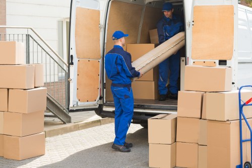 Furniture pick-up service helping a Bow resident clear bulky items from a flat
