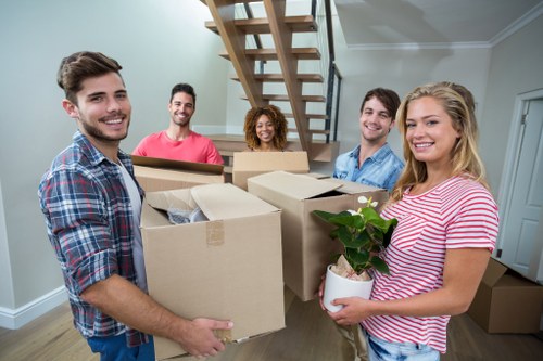 Apartment building access considerations for flat removals