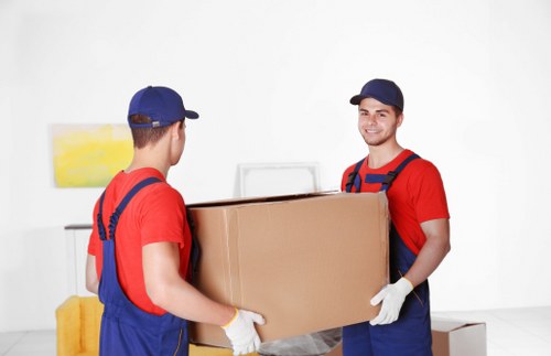 Careful loading of furniture for an apartment move