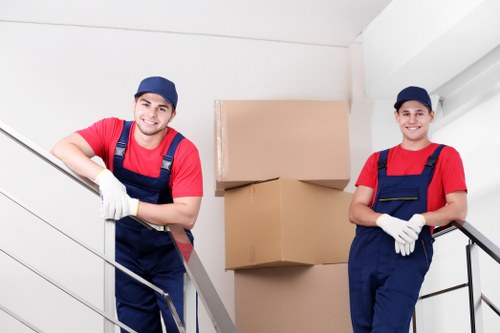 Boxes and packed household items prepared for a move