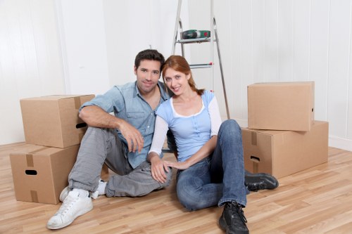 Professional movers planning a home move in Bow